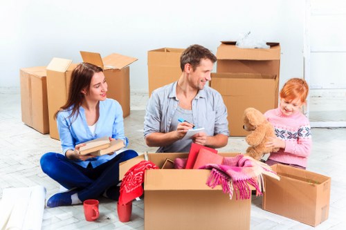 Professional removals team preparing a move in Brompton