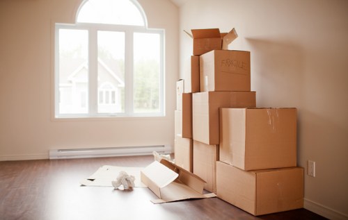 Careful furniture loading during house removals in Brompton