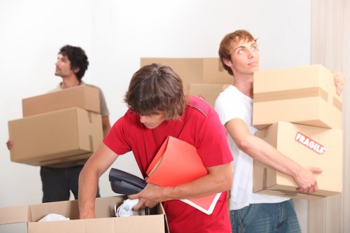 Loading furniture into a van for a local Brompton move
