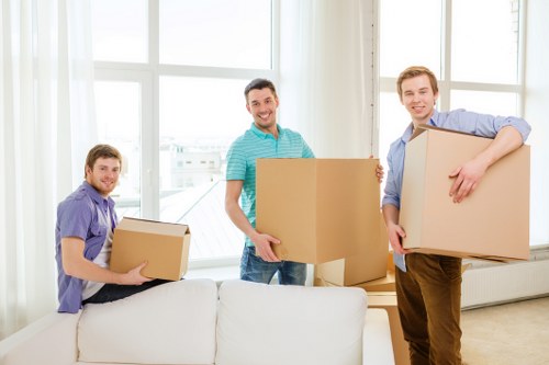 Professional movers planning a Brompton house relocation