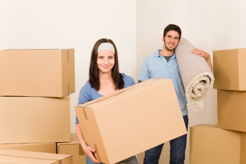 Furniture and specialist items being handled during office removals in Brompton