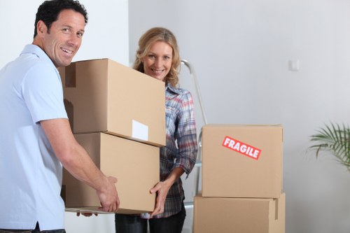 Residential furniture being moved during a Brompton relocation